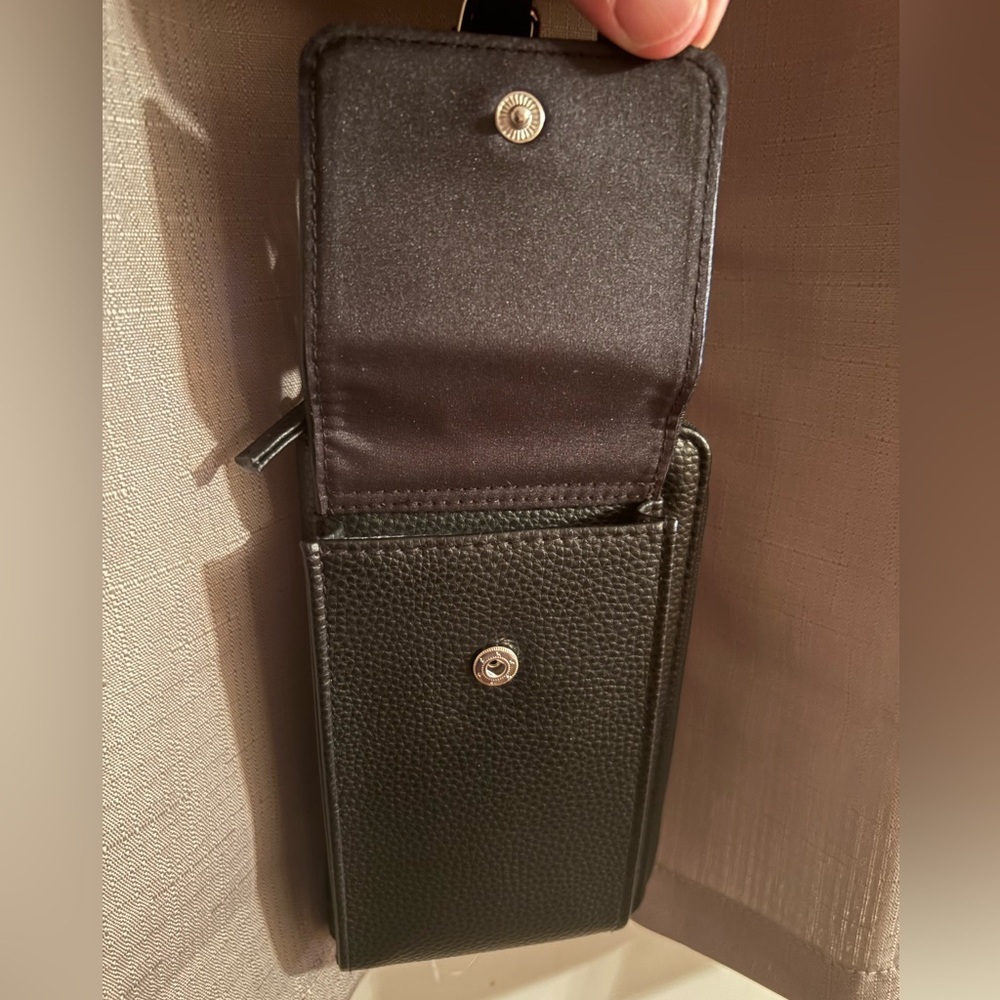 Nautica black wallet and cell phone case with adjustable strap. - Picture 4 of 7